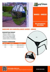 MIROIR DE CONTROLE   450  VERRE - M460