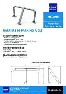 BARRIERE DE PARKING PLIANTE A CLE - MELUN2