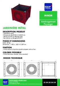 La jardinire mtal - MIROR