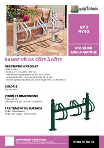 RANGE VELOS 3 PLACES - VERT 6005 - NY3