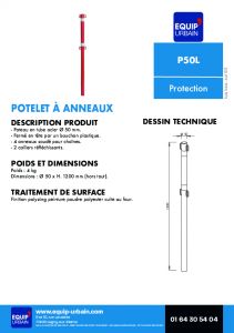 POTELET A ANNEAUX LAQUE - P50L