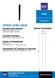 POTELET LAQUE   76 - H 1200 - P76L