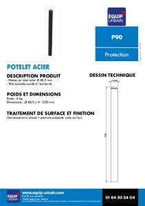 POTELET LAQUE   90 - H 1200 - P90