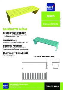 La banquette en tle perfore - PERFO