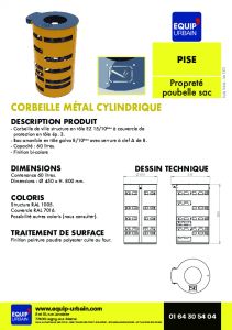 CORBEILLE CYLINDRIQUE METAL BICOLOR - PISE