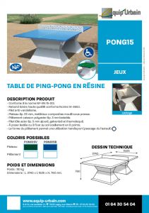 Table de ping pong en rsine - VERTE - PONG15.PONG15V