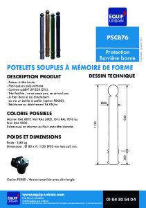 POTELET SOUPLE A BOULE   80 - PSCB76.VERT