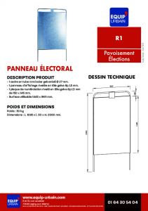 PANNEAU ELECTORAL 1 CANDIDAT - R1
