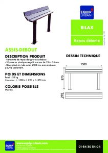 Assis-debout en plastique recycl - RILAX