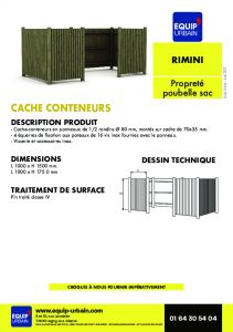 ML CACHE CONTENEUR - PANNEAU HT 1.50M - RIMINI150