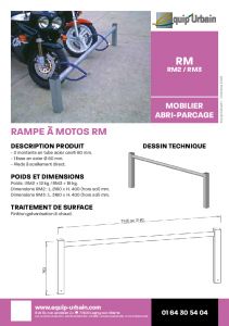 Rampe  moto en galva  sceller - RM2