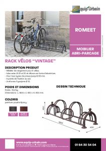 Rtelier vlos vintage  tage - 5 places - ROUILLE - ROMEET.ROU