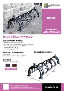 Rtelier vlos vintage - 5 places - ROUILLE - ROME.ROUILLE