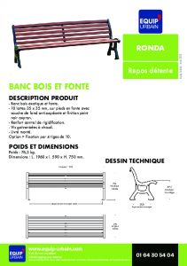 Le banc en bois et fonte - RONDA