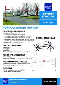 PORTIQUE ROTATIF OUVRANT 7M HT 1M90 - ROTATIF7L