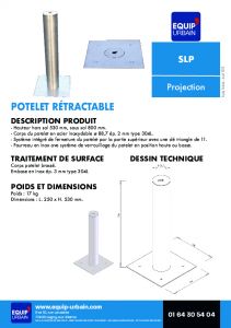 POTELET RETRACTABLE INOX - SLP