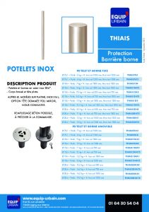 POTELET INOX  & TETE PLATE BROSSES - THIAIS15412