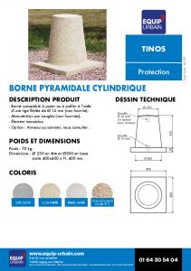 BORNE PYRAMIDALE CYLINDRIQUE H400 - TINOS.OS