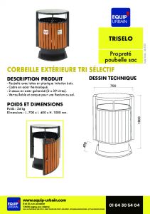 POUBELLE EXTERIEUR TRI SELECTIF - TRISELO