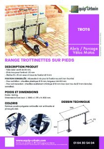 RANGE TROTTINETTES 6 PLACES SUR PLATINE - TROT6