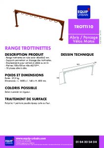 RANGE TROTTINETTES 10 PLACES SUR PLATINE - TROTTI10