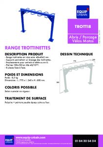 RANGE TROTTINETTES 8 PLACES SUR PLATINE - TROTTI8