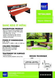 BANC BOIS EXO & METAL L1M80 - TRYBALBBM