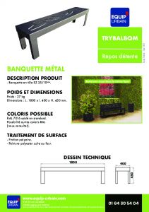 La banquette en tle dcoupe laser - TRYBALBQM