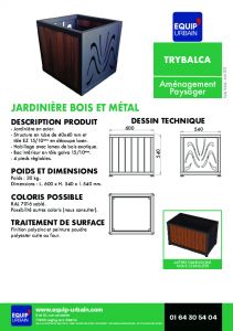 JARDINIERE METAL ET BOIS - TRYBALCA