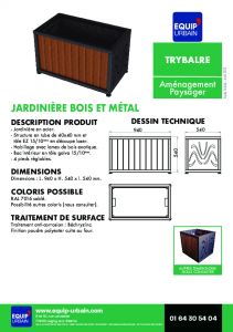 JARDINIERE METAL ET BOIS - TRYBALRE