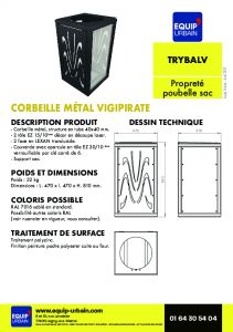 CORBEILLE VISION-SUPPORT SAC - 100L - TRYBALV