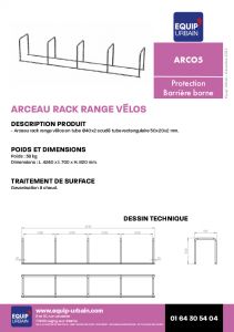 arceau galva rack range 5 velos