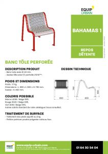 banc tole perforee 0m66 1 place bahamas1