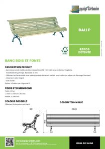 banc bois et fonte balip