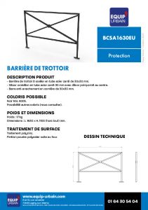 barriere de trottoir 1m63 BCSA1630EU