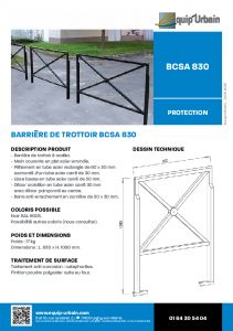barriere bcsa 0m83 ral9005 bcsab830