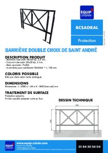 barriere de trottoir double 4 pieds 2m bcsadral