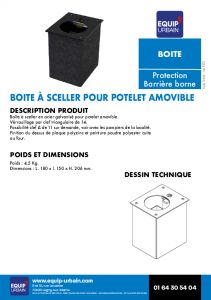 boite a sceller acier pour potelet boite