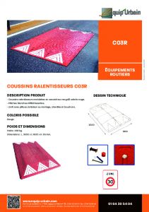 coussin ralentisseur rouge 3x180m