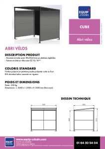 abri velos tole polyzinc peinture