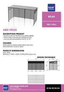 abri velos tolepolycarbonate alveolaire