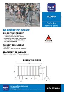 barriere mobile galvanisee 14 bx