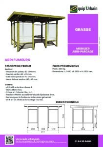 abri fumeurs en pin traite en kit grasse