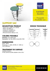 support sac double sur pied