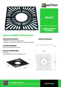 grille fonte 1200x1200 avec cadre millau