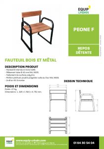 fauteuil bois exo et metal peonef