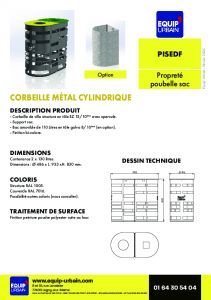 corbeille double flux avec support sac PISEDF