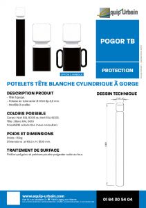 potelet a gorge ht 1m50 tete blanche pogortb