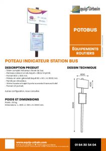 poteau indicateur station bus potobus