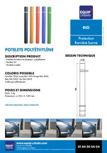potelet polyethylene rio a sceller rio